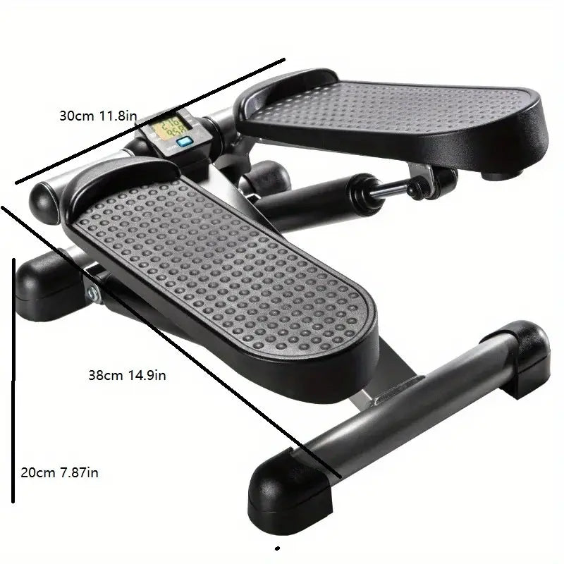 Compact Hydraulic Fitness Stair Stepper with Resistance Bands