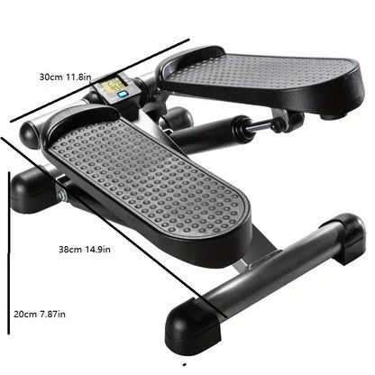 Compact Hydraulic Fitness Stair Stepper with Resistance Bands