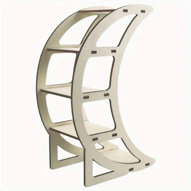 Mystic Moon Crescent Wooden Ornament Shelf