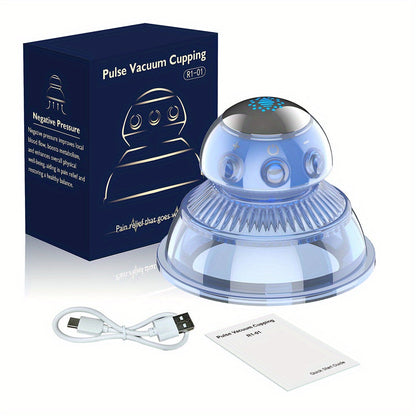 Pulse Vacuum Cupping & Intelligent Massage Device - Blue