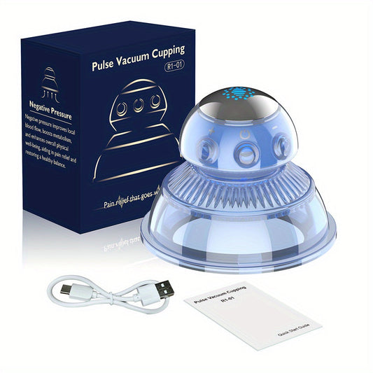 Pulse Vacuum Cupping & Intelligent Massage Device - Blue