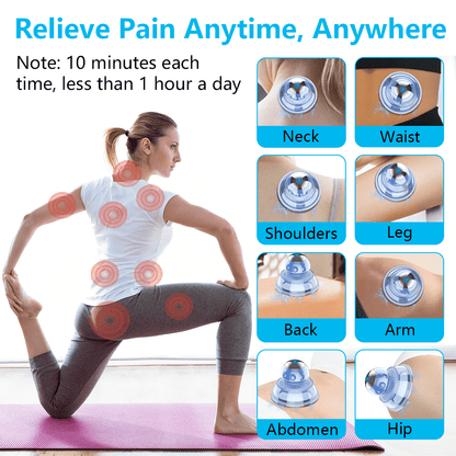 Pulse Vacuum Cupping & Intelligent Massage Device - Blue