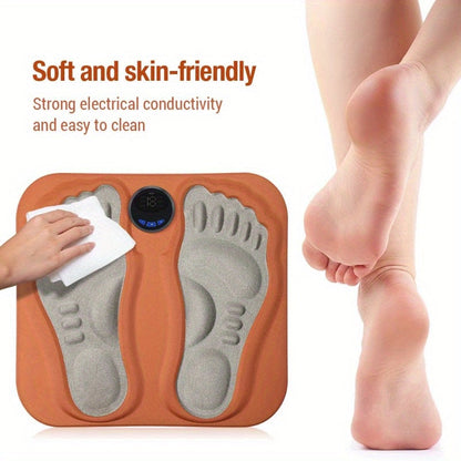 Rechargeable 3D Foot Massager Pad – Foldable Acupressure Mat  – Orange