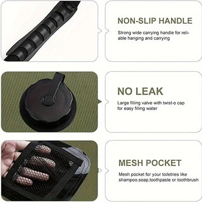 20L Solar Heated Camping Shower Bag - Portable Outdoor Bathing Solution