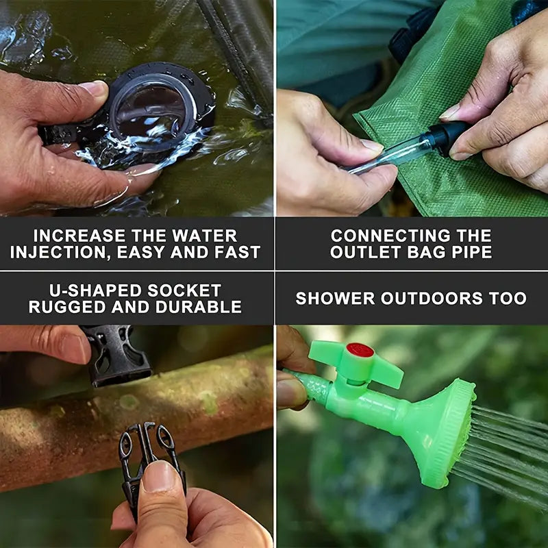 20L Solar Heated Camping Shower Bag - Portable Outdoor Bathing Solution