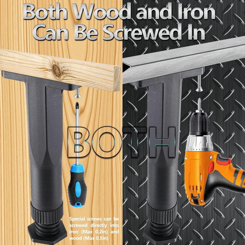 Adjustable Bed Frame Support Legs (4 Pack)