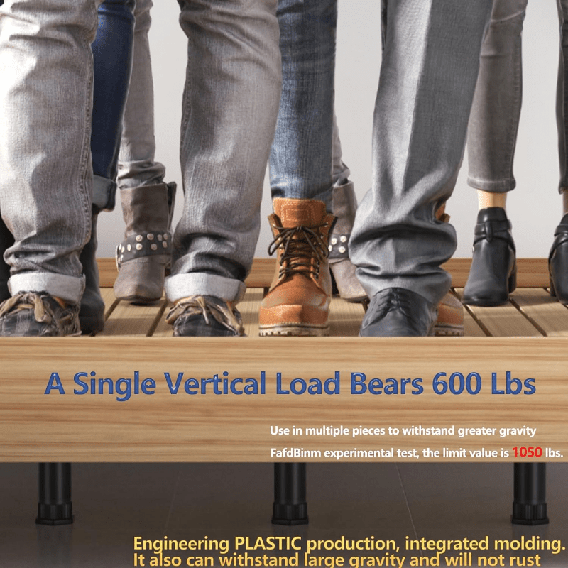 Adjustable Bed Frame Support Legs (4 Pack)