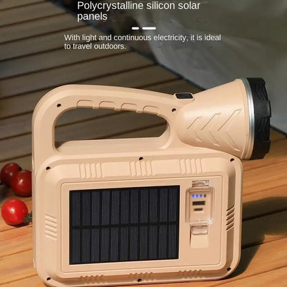 Antique Metal Finish Solar Outdoor Camping Light - COB Type