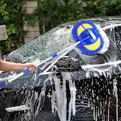 Telescopic Microfiber Car Wash Brush Mop with Chenille Bristles