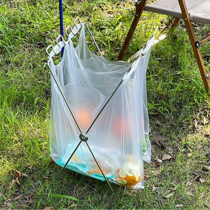 Camping Folding Trash Rack Portable Garbage Holder