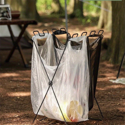 Camping Folding Trash Rack Portable Garbage Holder