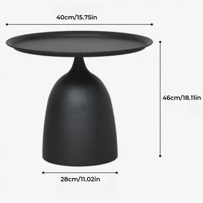 Contemporary Black Wrought Iron Side Table