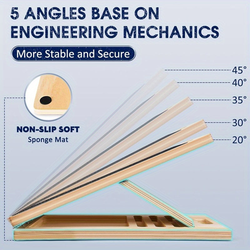 Adjustable Fitness Wooden Slant Board for Calf Stretching & Squats(Brown)