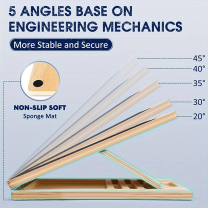 Adjustable Fitness Wooden Slant Board for Calf Stretching & Squats(Brown)