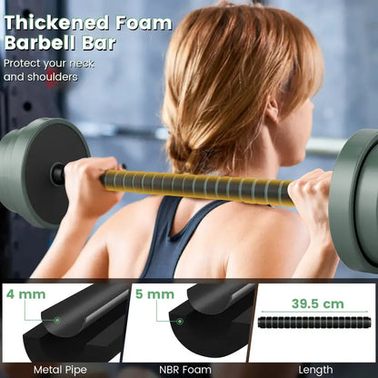 3-in-1 Adjustable Dumbbells, Kettlebell, and Barbell Weight Set – Gray