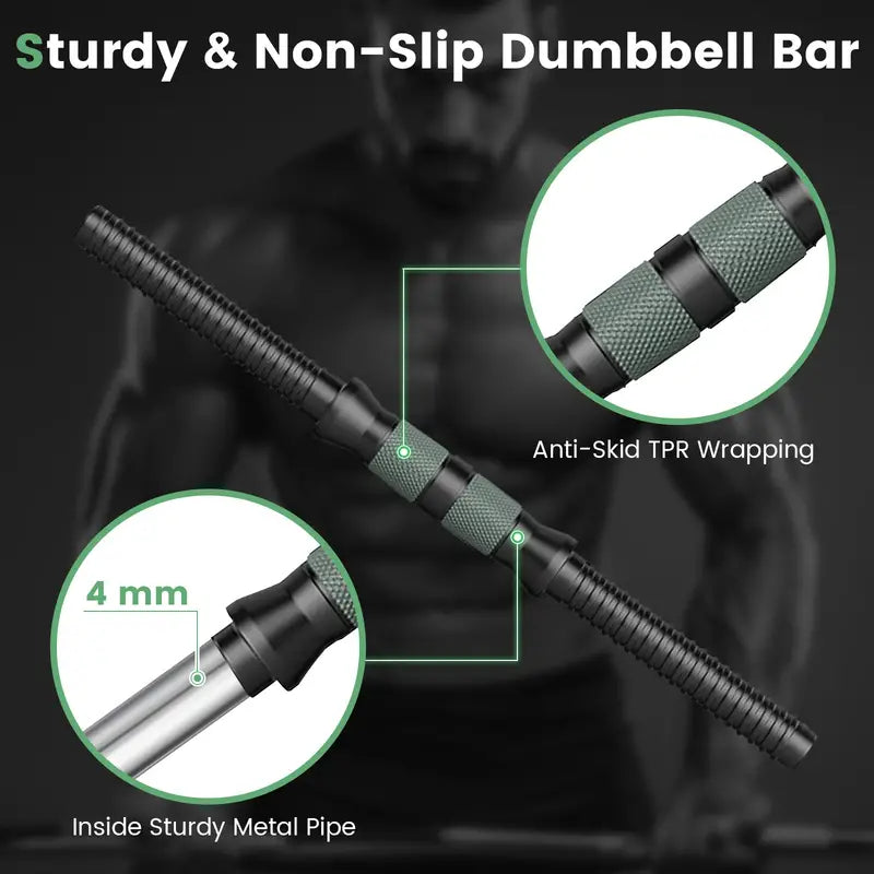 3-in-1 Adjustable Dumbbells, Kettlebell, and Barbell Weight Set – Gray