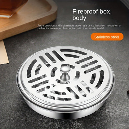 Portable Stainless Steel Mosquito Coil Burner