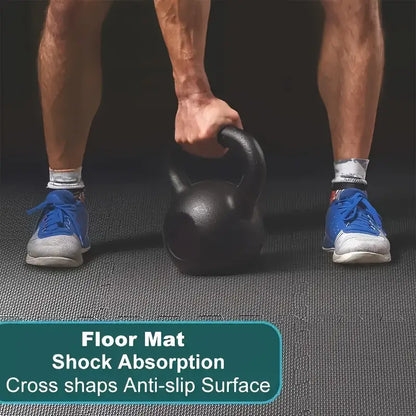 Durable Comfort 12-Piece Premium Soft Yoga Mat Set - Non-Slip, Black