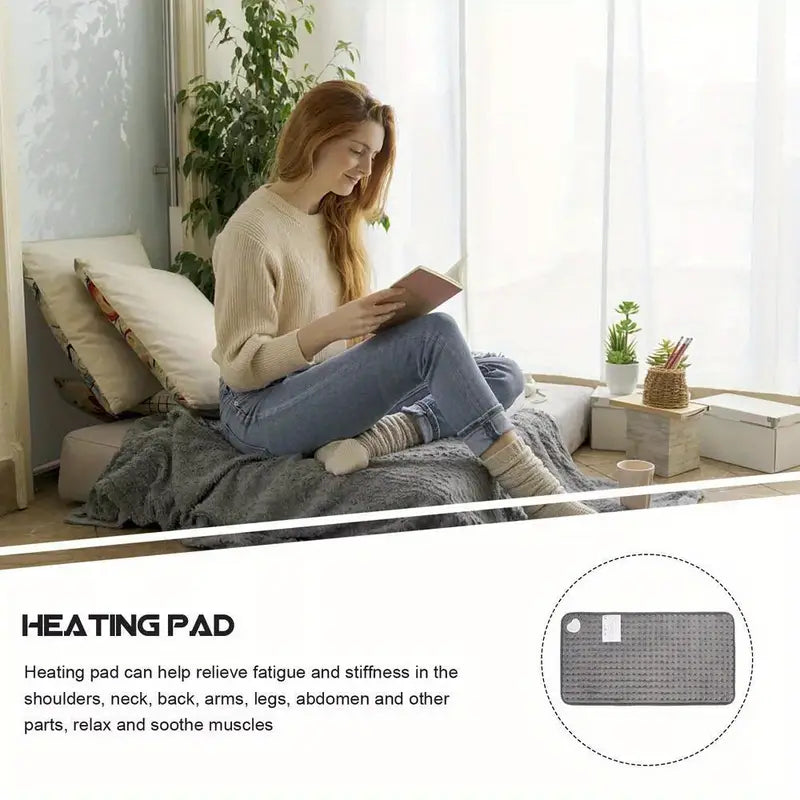 Electric Heat Pad Adjustable Heating Mat Warmer for Back Pain Relief