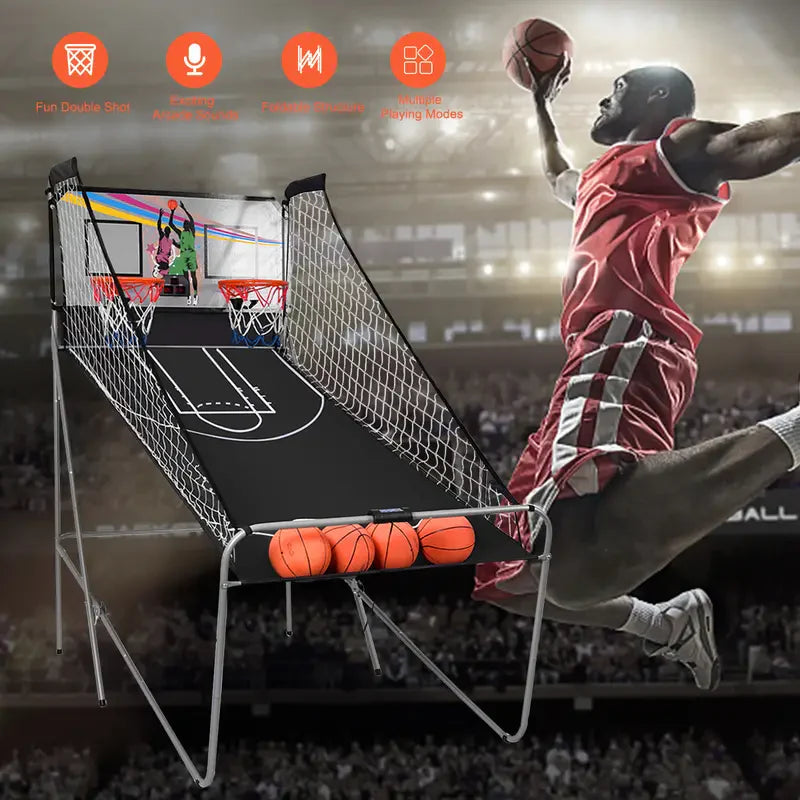 Arcade Basketball Game 2-Player Electronic Scoring System