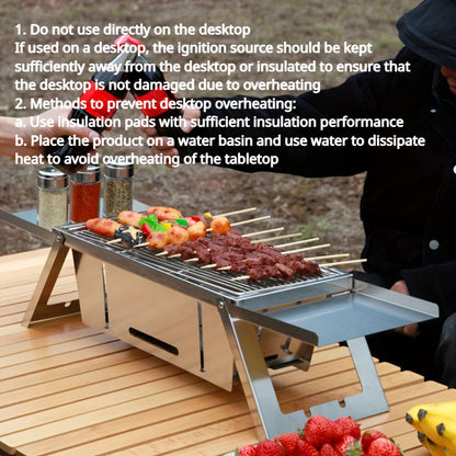 Foldable Stainless Steel Charcoal Grill for Outdoor