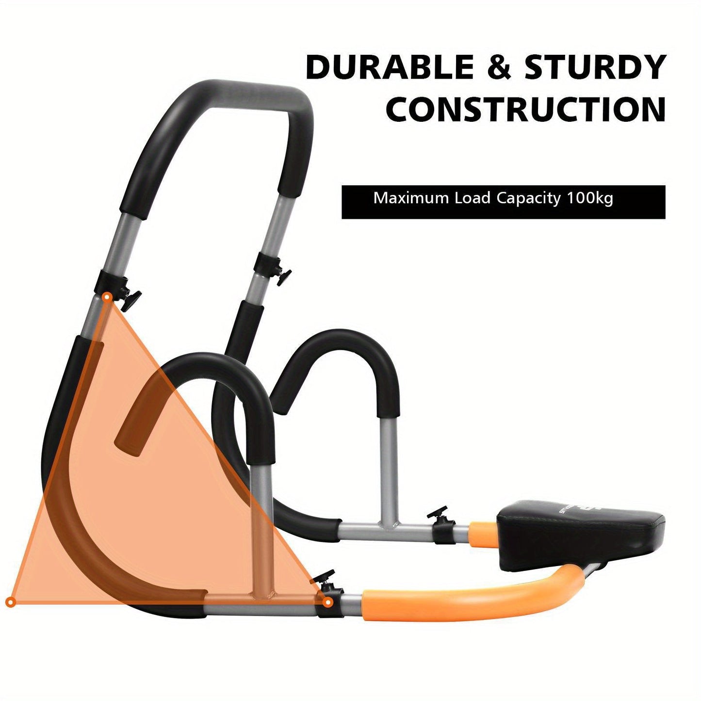 Portable Ab Cruncher Machine - Core Strength Workout Equipment(Black)