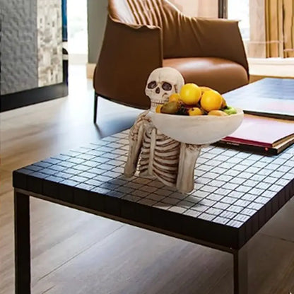 Resin Skeleton Bowl Holder
