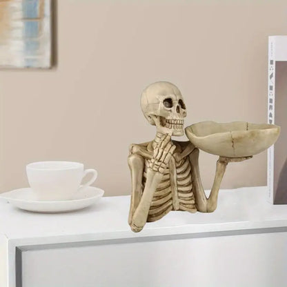 Resin Skeleton Bowl Holder