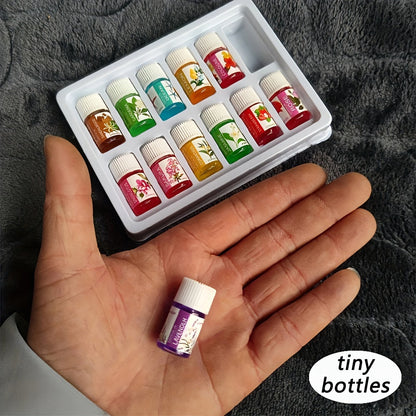 12 Bottles Essential Oil Humidifier Aromatherapy Set