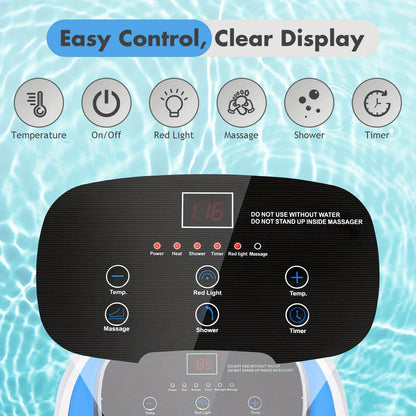 Electric Heated Footbath Tub – Foot Spa Massager(Blue)
