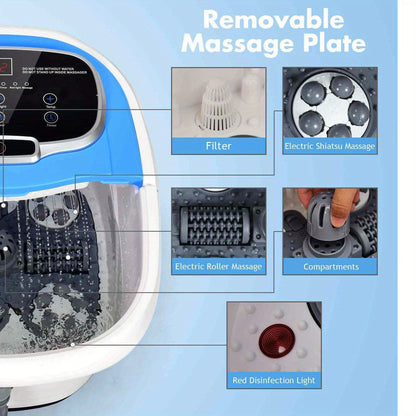 Electric Heated Footbath Tub – Foot Spa Massager(Blue)