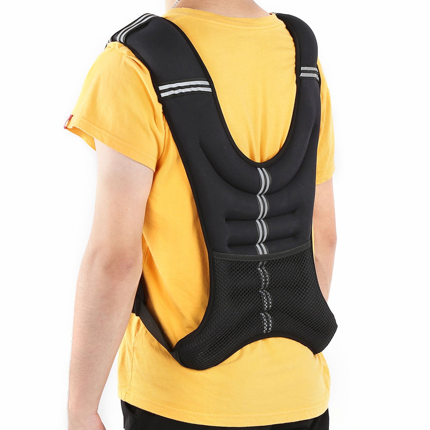 Weighted Vest for Strength Training with Adjustable Buckles, 10.3KG(Black)