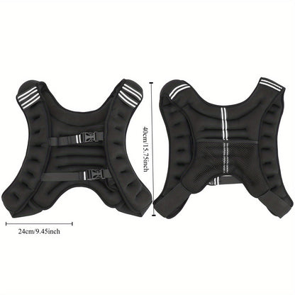 Weighted Vest for Strength Training with Adjustable Buckles, 10.3KG(Black)