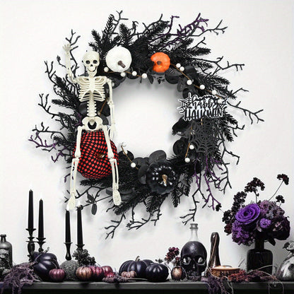 Halloween Skeleton Garland Wreath Wall Hanging