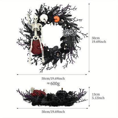 Halloween Skeleton Garland Wreath Wall Hanging