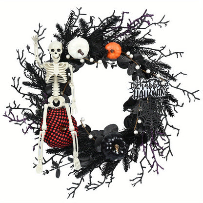 Halloween Skeleton Garland Wreath Wall Hanging