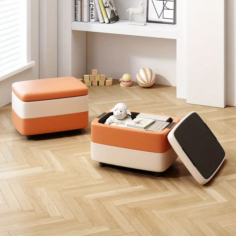 Classic Storage Bench - Orange White