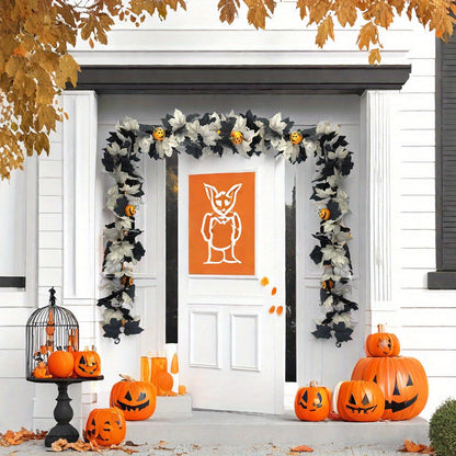 Black & White Maple Leaf Garland Set