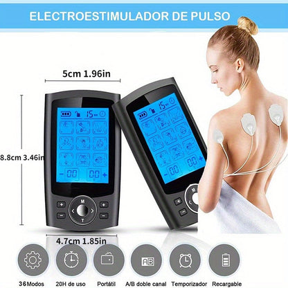 Digital TENS Muscle Stimulator – 36 Modes EMS Acupuncture(Black)