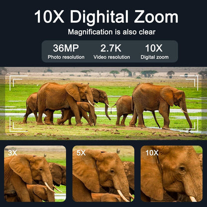 4K Ultra HD Night Vision Binoculars with 36MP Camera