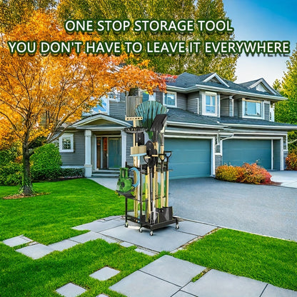 Garage Garden Tool Organizer with Hooks