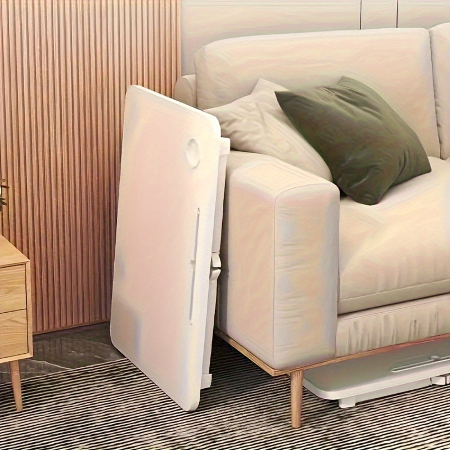 Folding Laptop Table with Wood Top