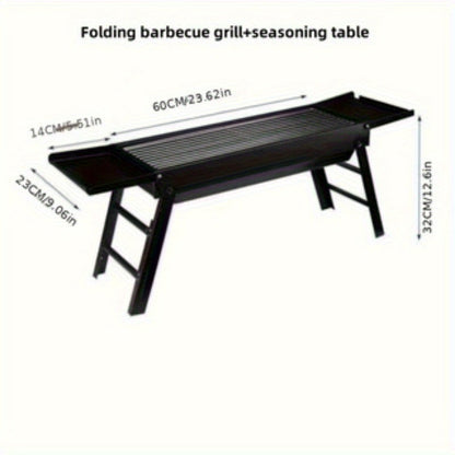 Portable Foldable Charcoal Grill for Outdoor BBQ
