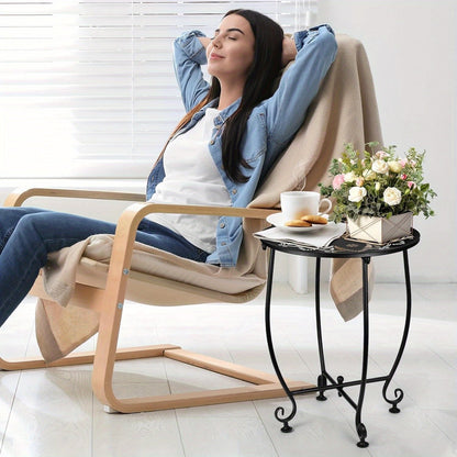 2-Pack Cast Iron Patio Side Tables