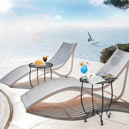 2-Pack Cast Iron Patio Side Tables