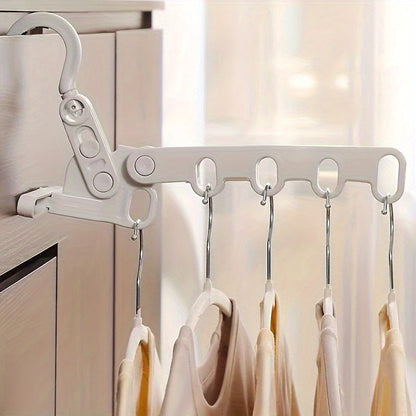 Foldable 5-Hole Hanger Portable Space-Saving Drying Rack