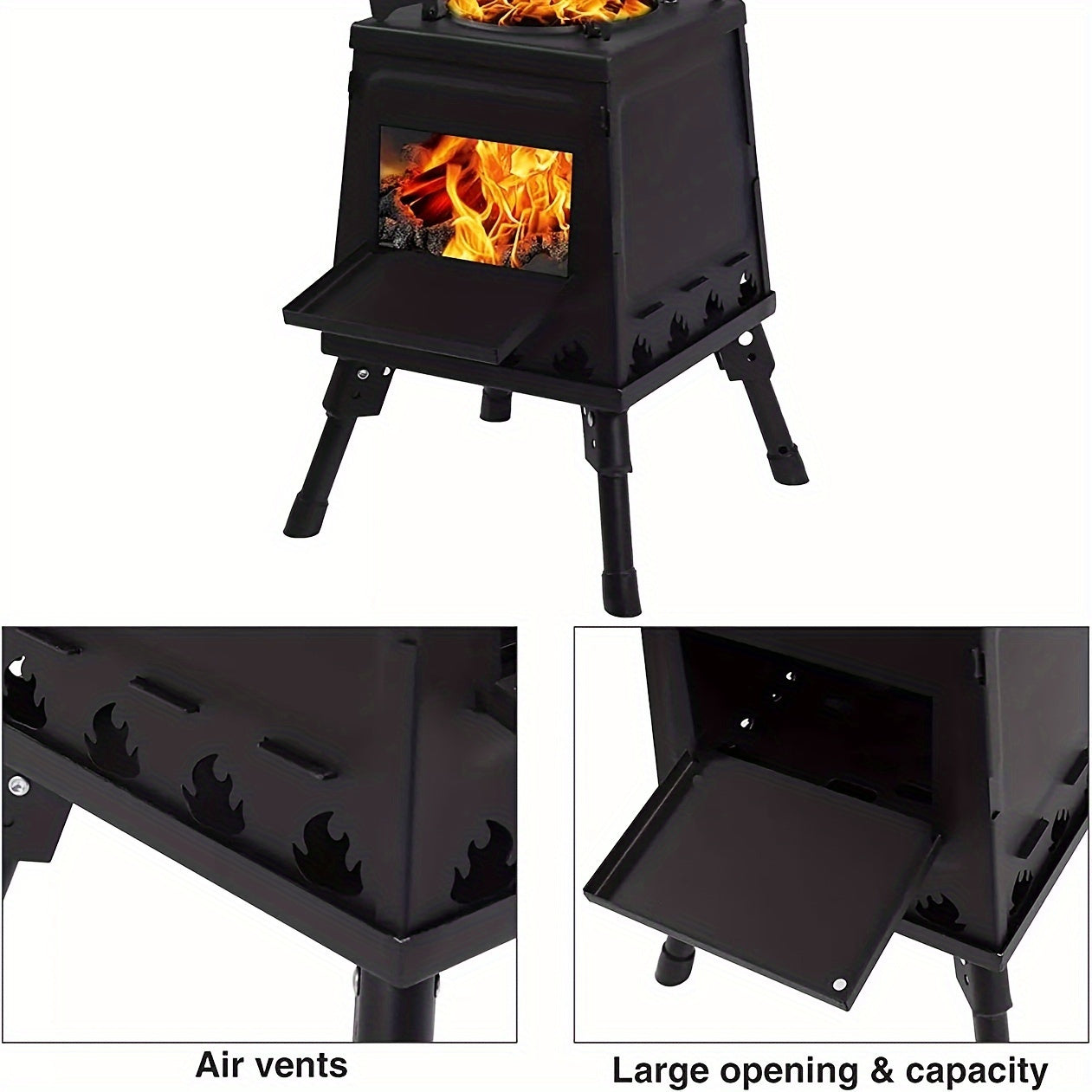 Wood-Burning Camping Stove Outdoor Grill