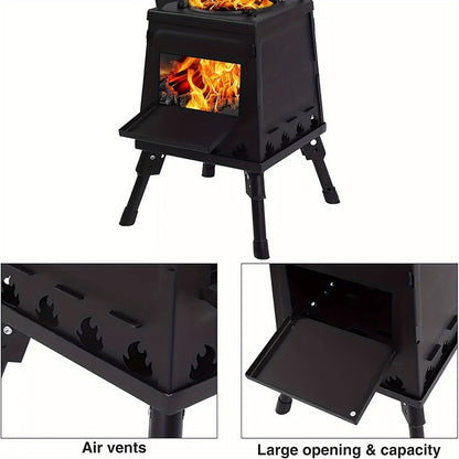Wood-Burning Camping Stove Outdoor Grill