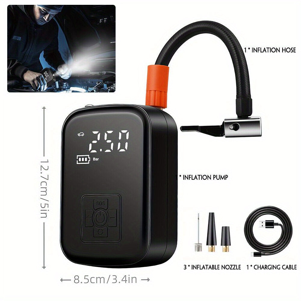 150PSI Portable Cordless Air Compressor Tire Inflator