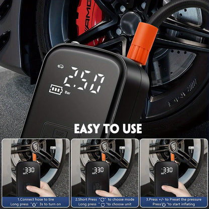 150PSI Portable Cordless Air Compressor Tire Inflator